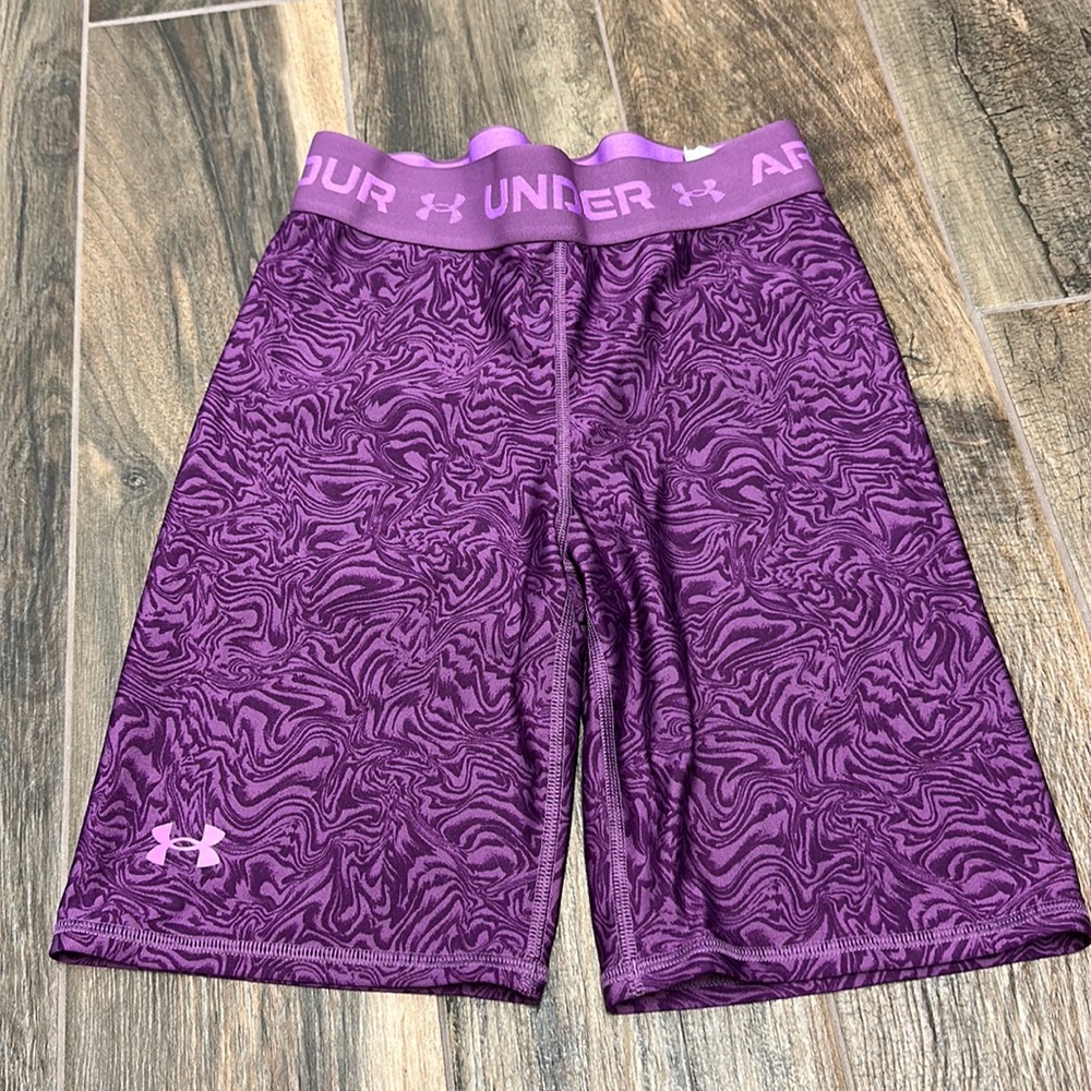 Under Armour purple bike shorts